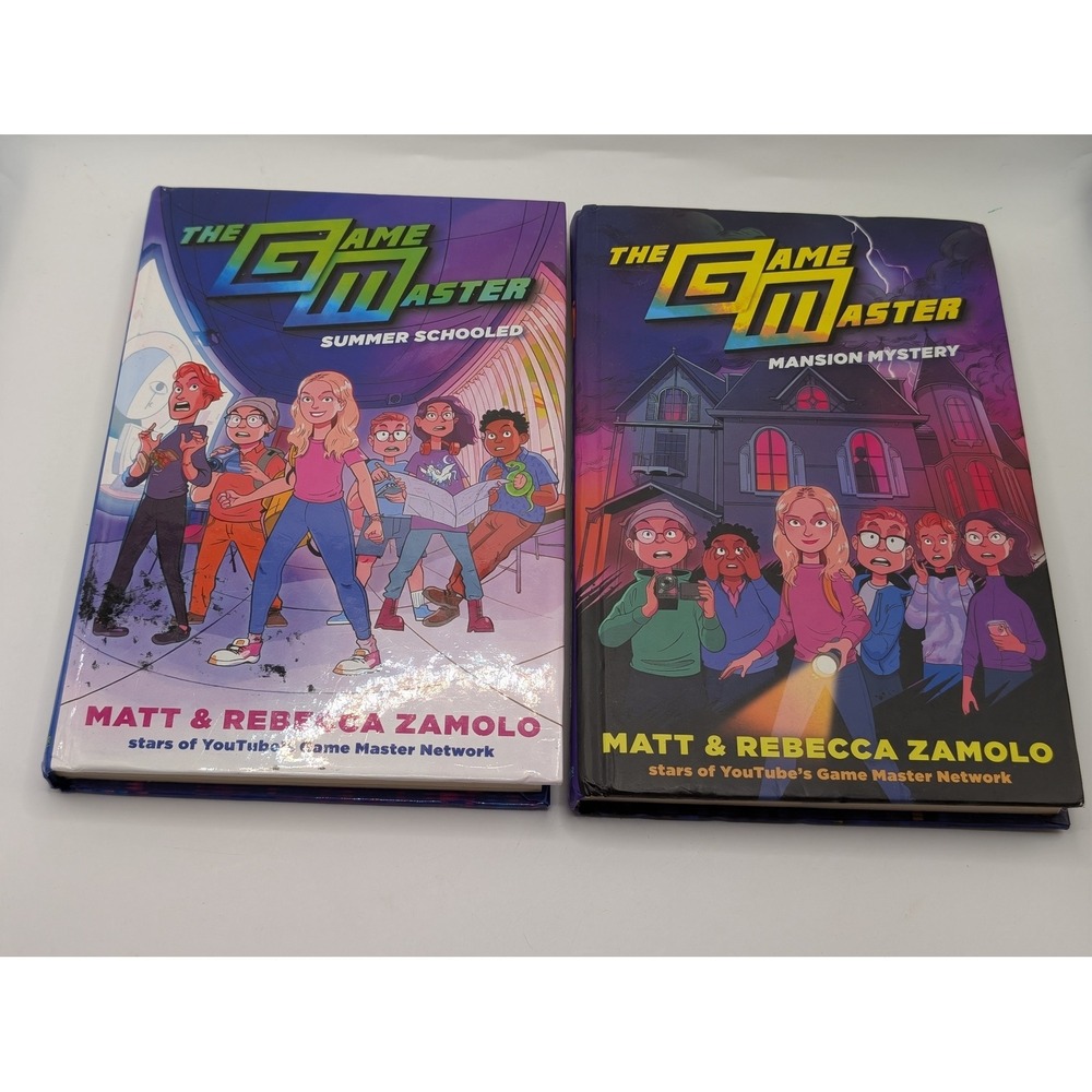 The Game Master Book Lot Matt Rebecca Zamolo Summer Schooled Mansion Mystery 2pc